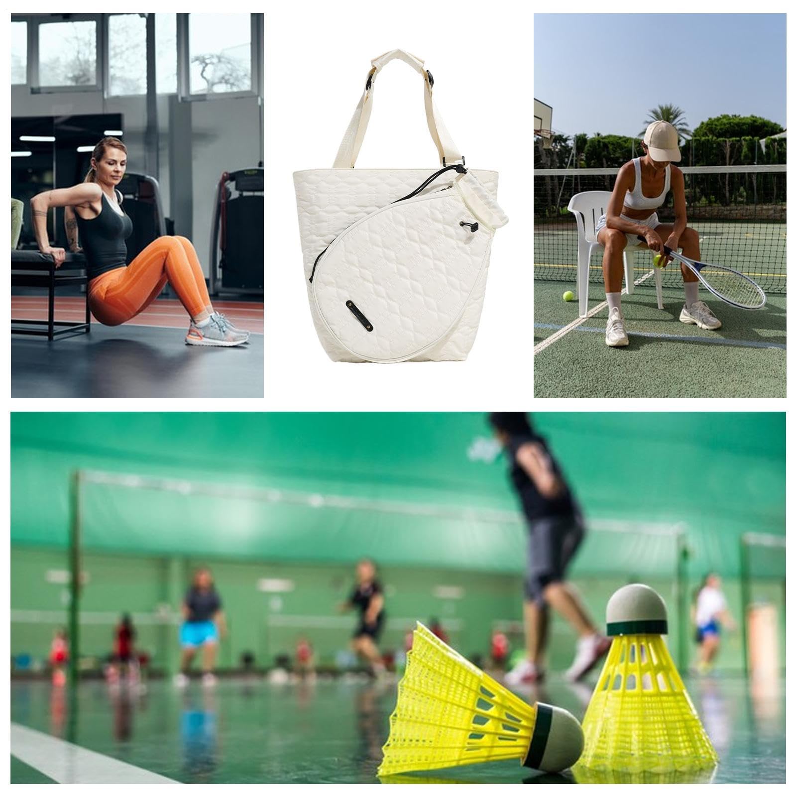 Torba na ramię do rakiety tenisowej, torba na rakietę do badmintona | Pickleball Wodoodporna torba na ramię do wiosła | Sportowa torba na ramię dla dorosłych, może pomieścić szopy