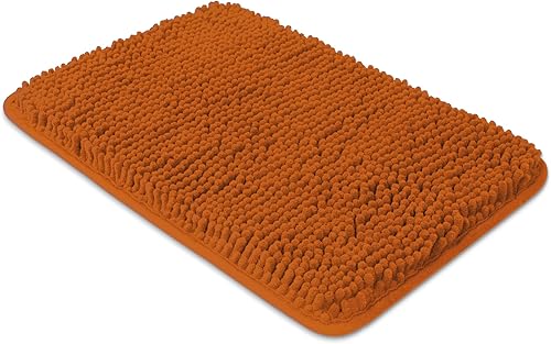Miniatura 178 de Yeaban Alfombras de baño gris oscuro – Gruesas alfombras de baño de chenilla | Alfombras de baño absorbentes y lavables antideslizantes, alfombras