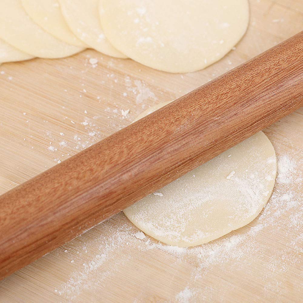 Rodillo de madera Rodillo para masa Rodillo de Madera Natural for Masas y Repostería Diversas(50cm)