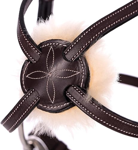 Miniatura 5 de Equinavia Valkyrie - Figura acolchada cosida de lujo 8 bridas con riendas, color marrón chocolate, caballo