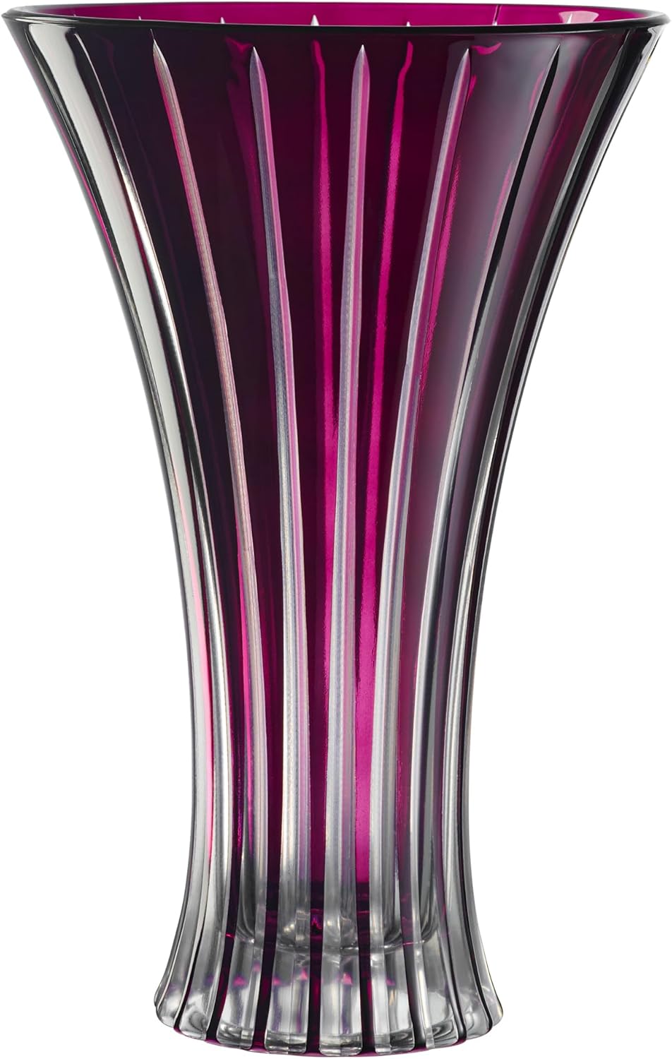 Glass Vase - Amethyst Colored - Round Opening Glass Vase - for Flowers - Roses - Designed - 11.6" H - by Barski - Made in Europe