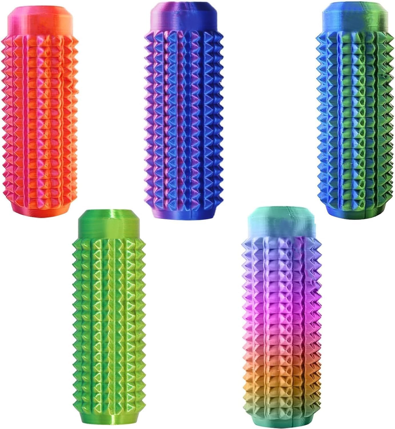 5PC Little Ouchies Fidget Toys Adults, Pain Stim Pocket Sensory Toys for Anxiety and Stress Reduction,Portable Travel Stress Relief Spiky Fidget Keychain (Style-1)