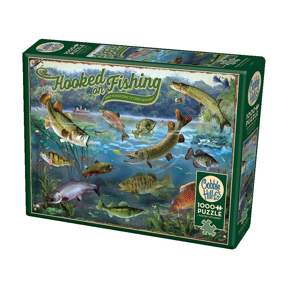 Cobble Hill 1000 Piece Puzzle - Hooked On Fishing