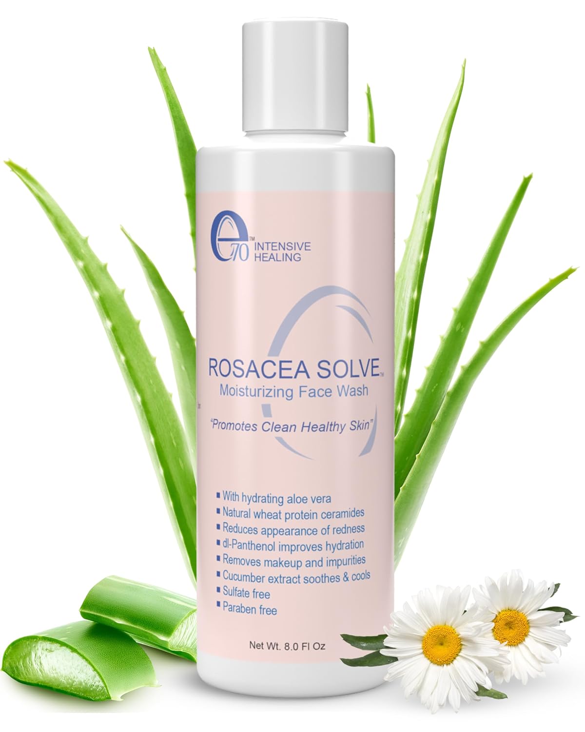 Rosacea Treatment Skincare Face Wash for Women & Men – Gentle Face Cleanser Moisturizer Redness Reducing Skin Care with Aloe Vera, Hyaluronic Acid & Fruit Extracts, Made in USA by e70 (8 fl. oz) Rosacea Treatment Skincare Face Wash for Women & Men – Gentle Face Cleanser Moisturizer Redness Reducing Skin Care with Aloe Vera, Hyaluronic Acid & Fruit Extracts, Made in USA by e70 (8 fl. oz)