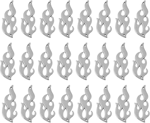 Honbay 24 conectores de aleación de llama, colgantes de fuego para aretes, pulseras, collares, joyería, Metal