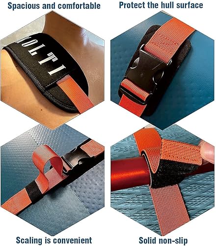 Miniatura 3 de Kolti - Correa de transporte para tabla de surf y tabla de surf (ajustable, resistente y resistente, para tabla de surf, soporte para tabla de surf