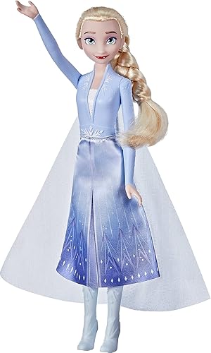 Disney Frozen 2 Elsa Frozen Shimmer - Muñeca de moda, falda, zapatos y cabello largo rubio, juguete para niños de 3 años en adelante
