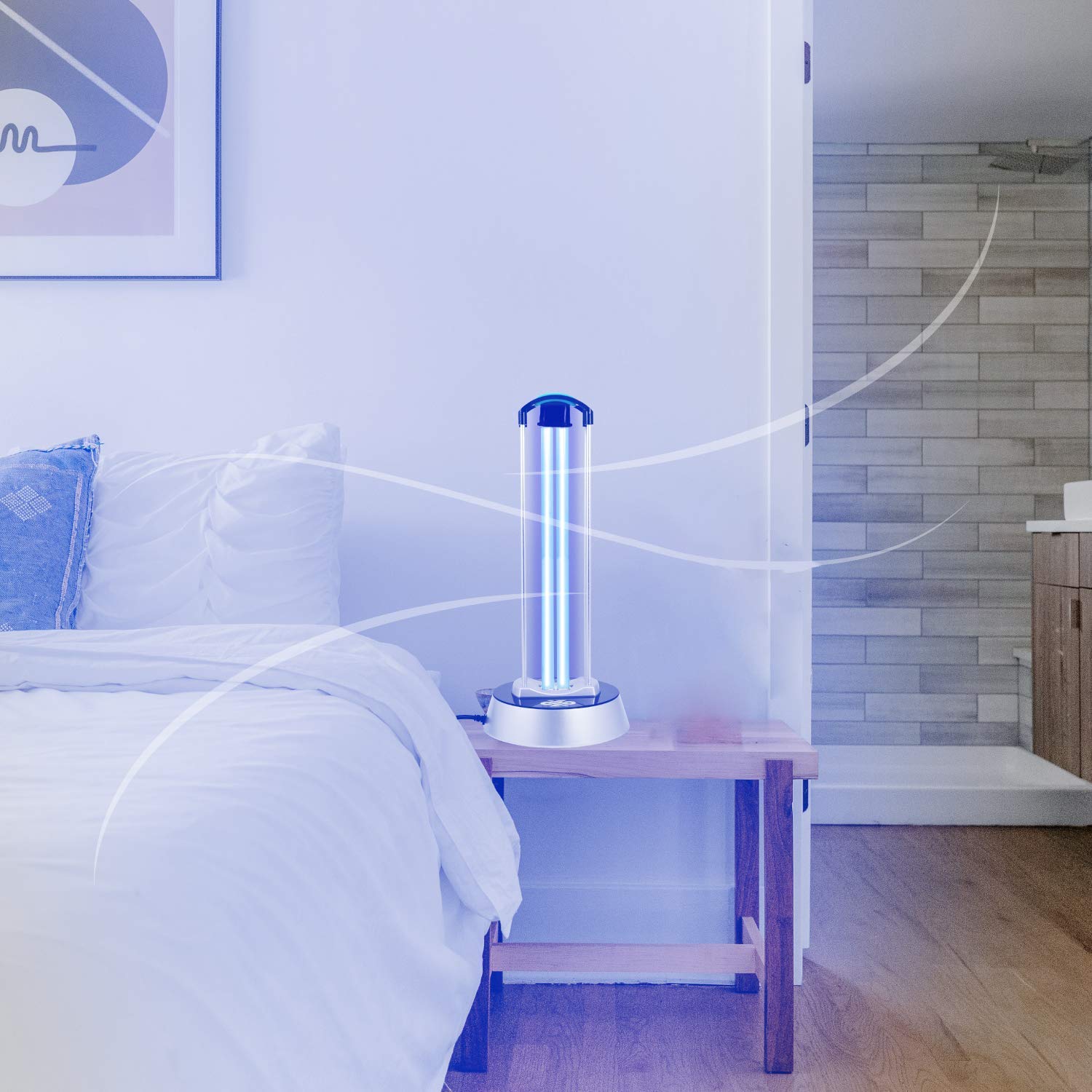 Lampe UVC Bactéricide Avec Ozone, 36W, Avec Télécommande Et Minuterie, Stérilisation De Surface 36 M2 Et Air