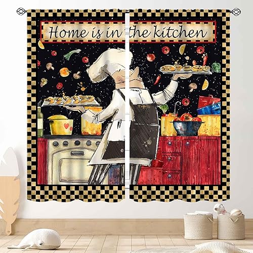 Miniatura 33 de Curtianos de cocina de granja, estilo rústico, tenedor y cuchara, estilo rústico, vintage, estilo rústico, vintage, estilo rústico, estilo rústico,