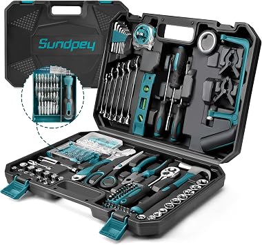 Sundpey 257-PCs Portable Complete Household Tool Kit for Home DIY with Case
