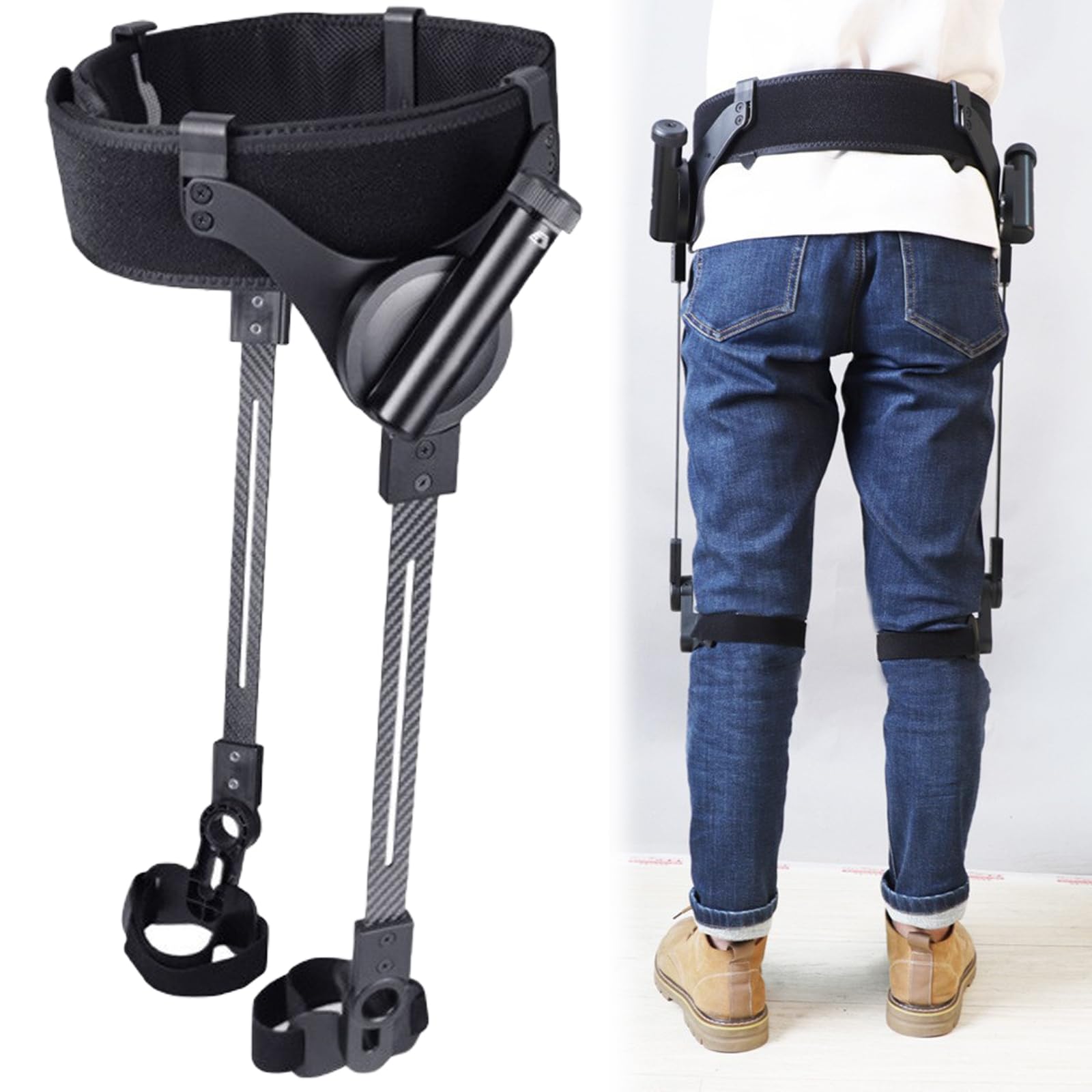 Power Walking Aid for Seniors Adults, Adjustable Lower Limb Assistance Mobility Aid with Leg Lifting, Ergonomic Lightweight Stand Up Support for Daily Activities &amp; Enhanced Stability Both Legs S