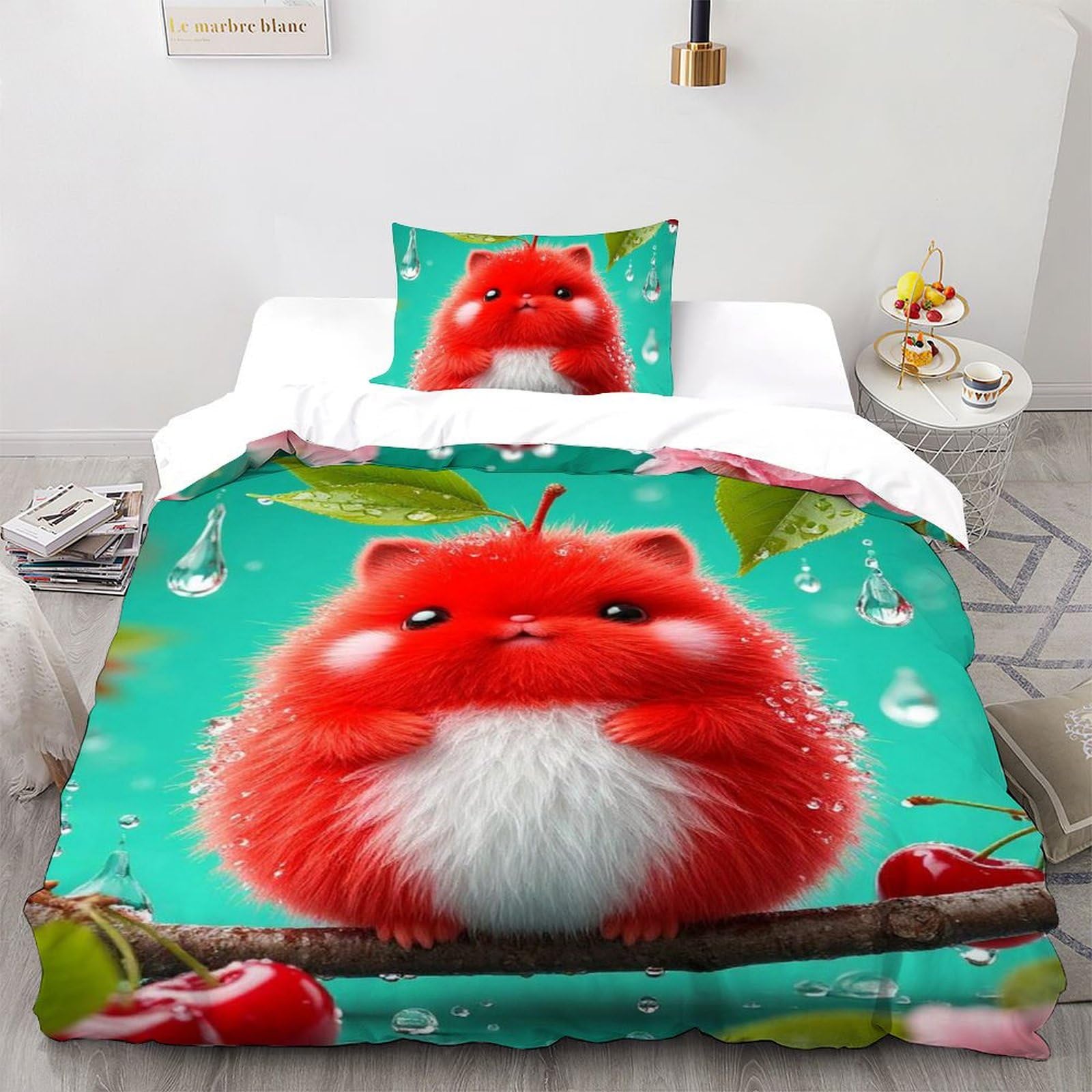 Housse de couette animaux imprimé 3D pour décorer la chambre fille