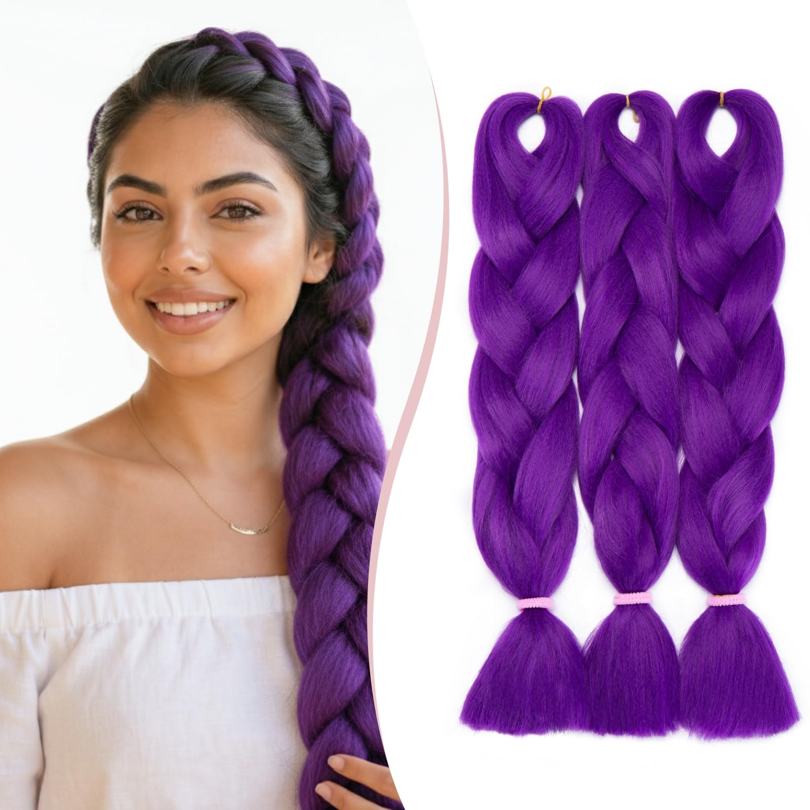 SEGOHAIR Braiding Hair Extensions 24 Inch Synthetic Jumbo Box Braid Hair for Crochet Twist Braids...