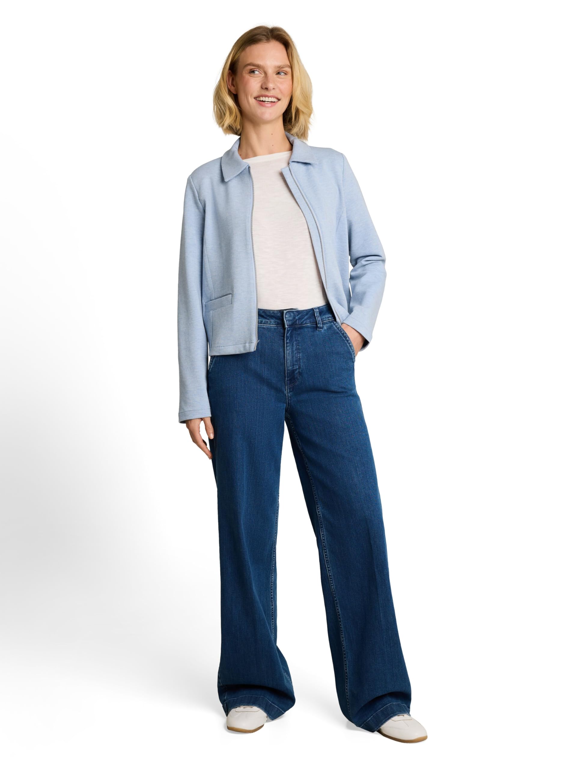TOM TAILOR Damen Regular Fit Jacke mit Reißverschluss – Ansicht 2