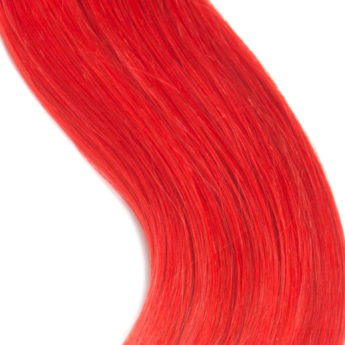 Rote Bonding Extensions aus 100% Remy Echthaar - 100x 1g 60cm Glatte Strähnen - Lange Haare mit Keratin Bondings U-Tip als Haarverlängerung und Haarverdichtung in der Farbe #red