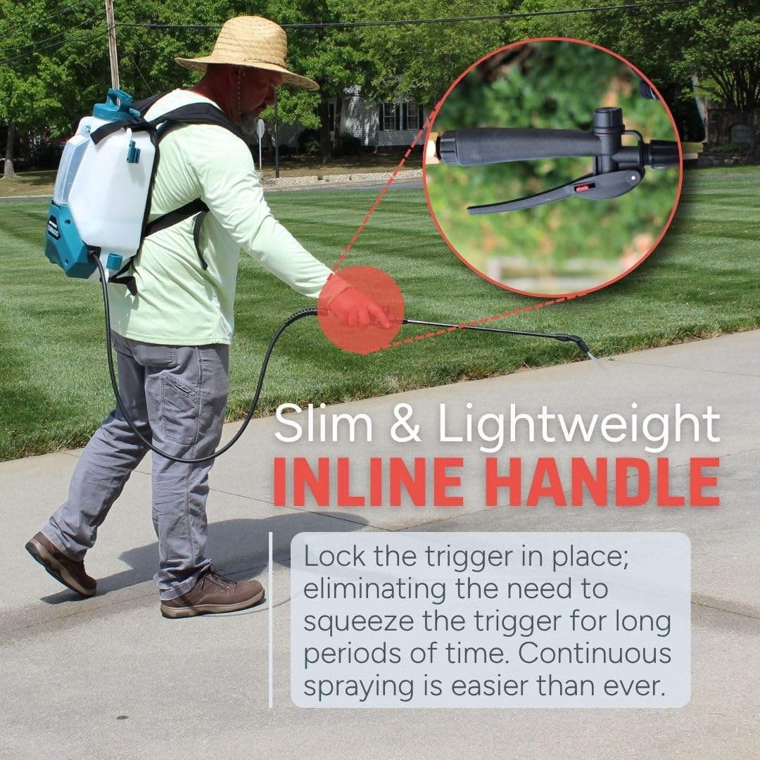 SprayMate Tornado 4-Gallon Battery Powered Backpack Sprayer – Lawn & Garden Sprayer, Compatible with FlowZone, DeWalt, Milwaukee, Makita & Bosch Batteries Tool ONLY (Battery Not Included)