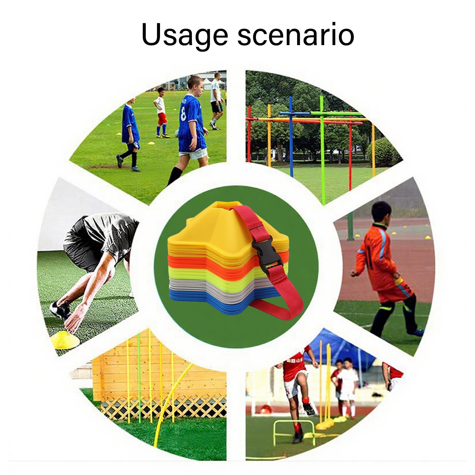 Conos de Entrenamiento Atlético Con Base Estrella. Durabilidad. Discos De Entrenamiento De Fútbol Mejoran La Precisión Del Trabajo Del Pie En Competiciones. Fútbol Precisión Equipo De Entren