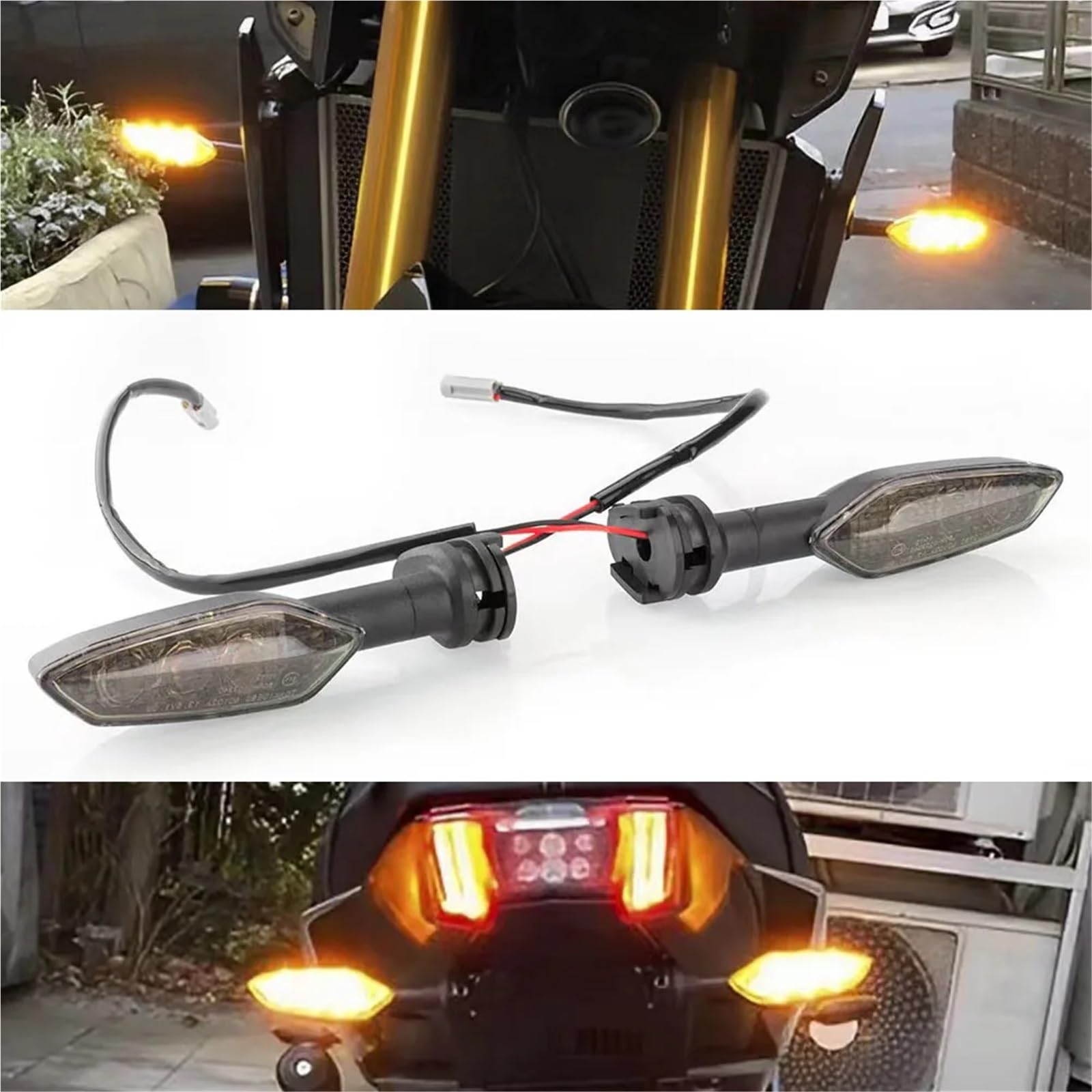 Kierunkowskaz LED motocyklowy kierunkowskaz lampa pasuje do YAMAHA MT07 MT09 MT-07 MT-09 TRACER FZ-09 akcesoria(4pcs Clear)