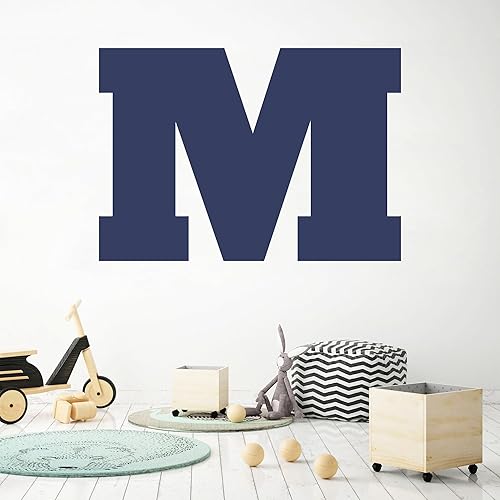 EGD Calcomanías de pared con iniciales personalizadas de múltiples fuentes, decoración de pared para cuarto de bebé, calcomanías de pared para sala