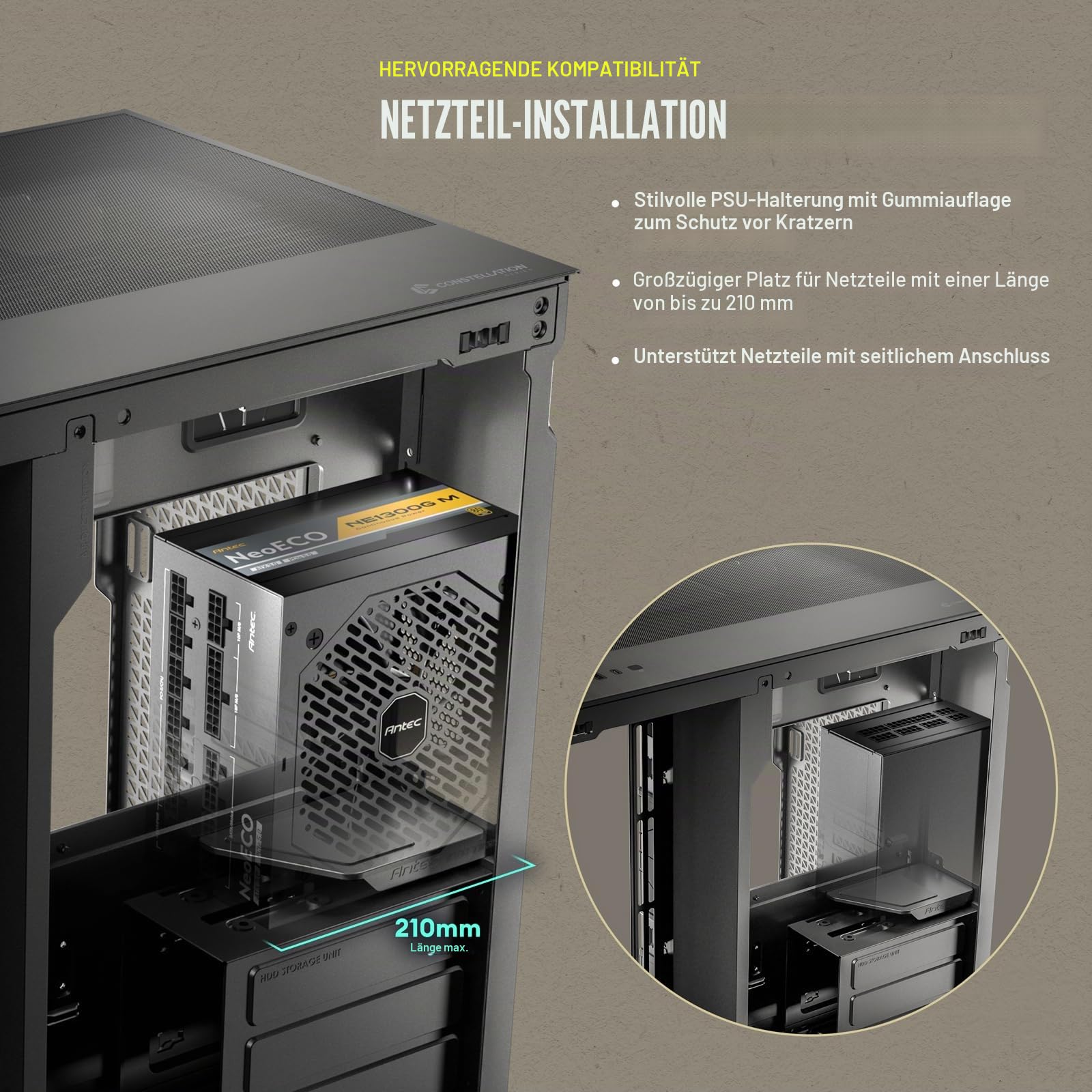 GEH Antec C8 Wood Full Tower schwarz Retail