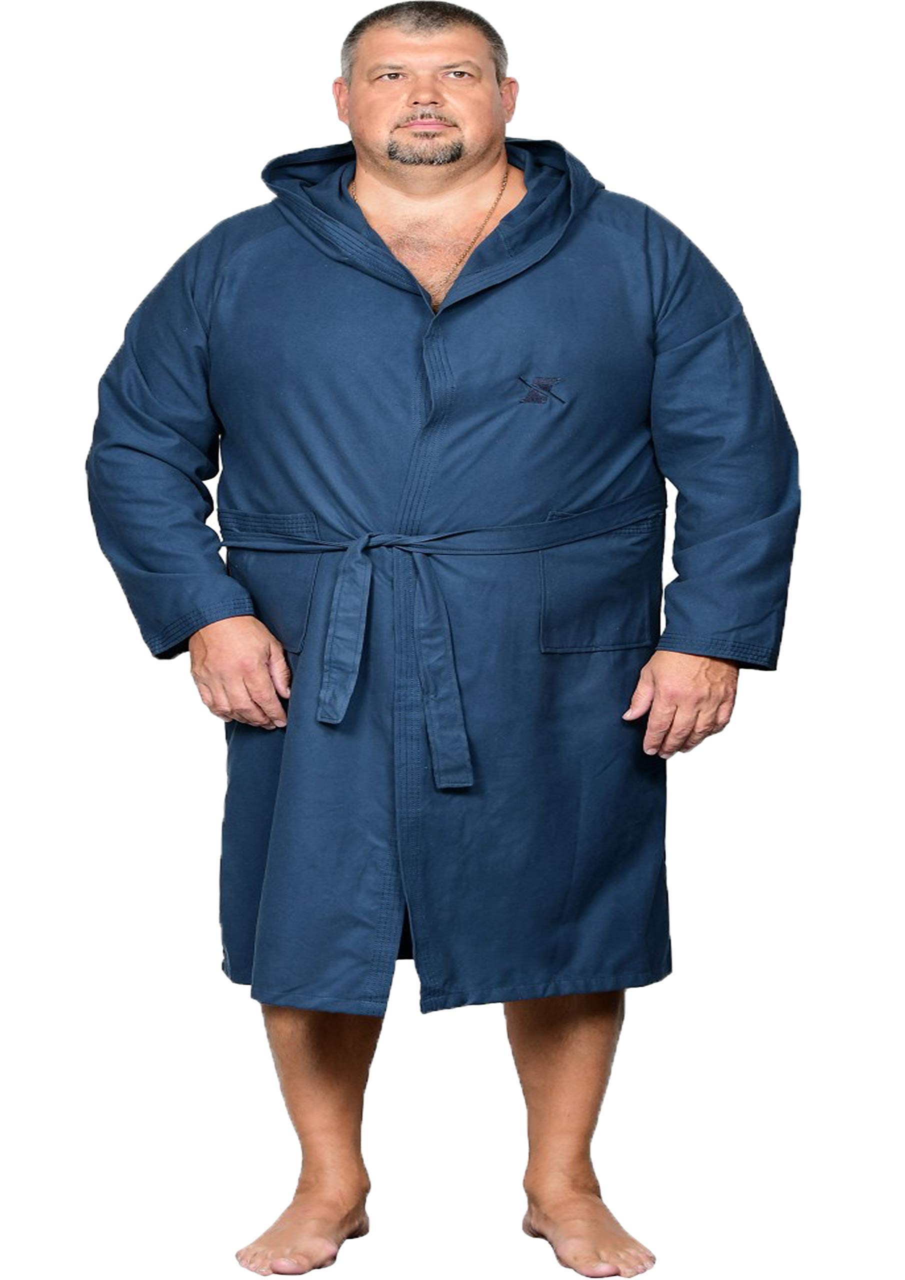 Taglie Forti Uomo Donna Accappatoio Vestaglia Microfibra Oversize (5XL)