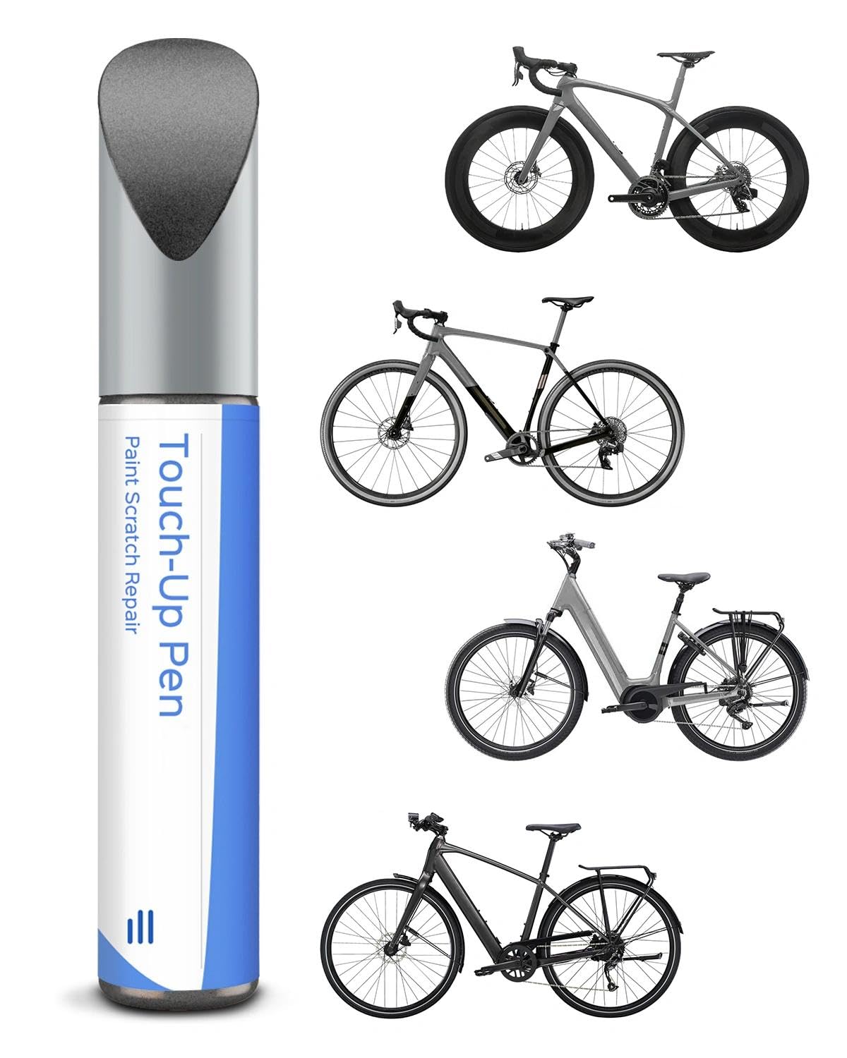 Pintura mate gris antracita para bicicleta - Reparador de pintura para Trek, use lápiz de pintura para metal y plástico - Pintura para bicicleta de alta cobertura