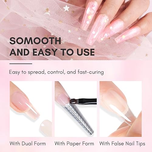 Vista 40 de Makartt - Gel de uñas de polietileno, 1.7 oz (50 ml), constructor, extensión, fortalecedor, gel de color duro, multifuncional, larga duración, fácil