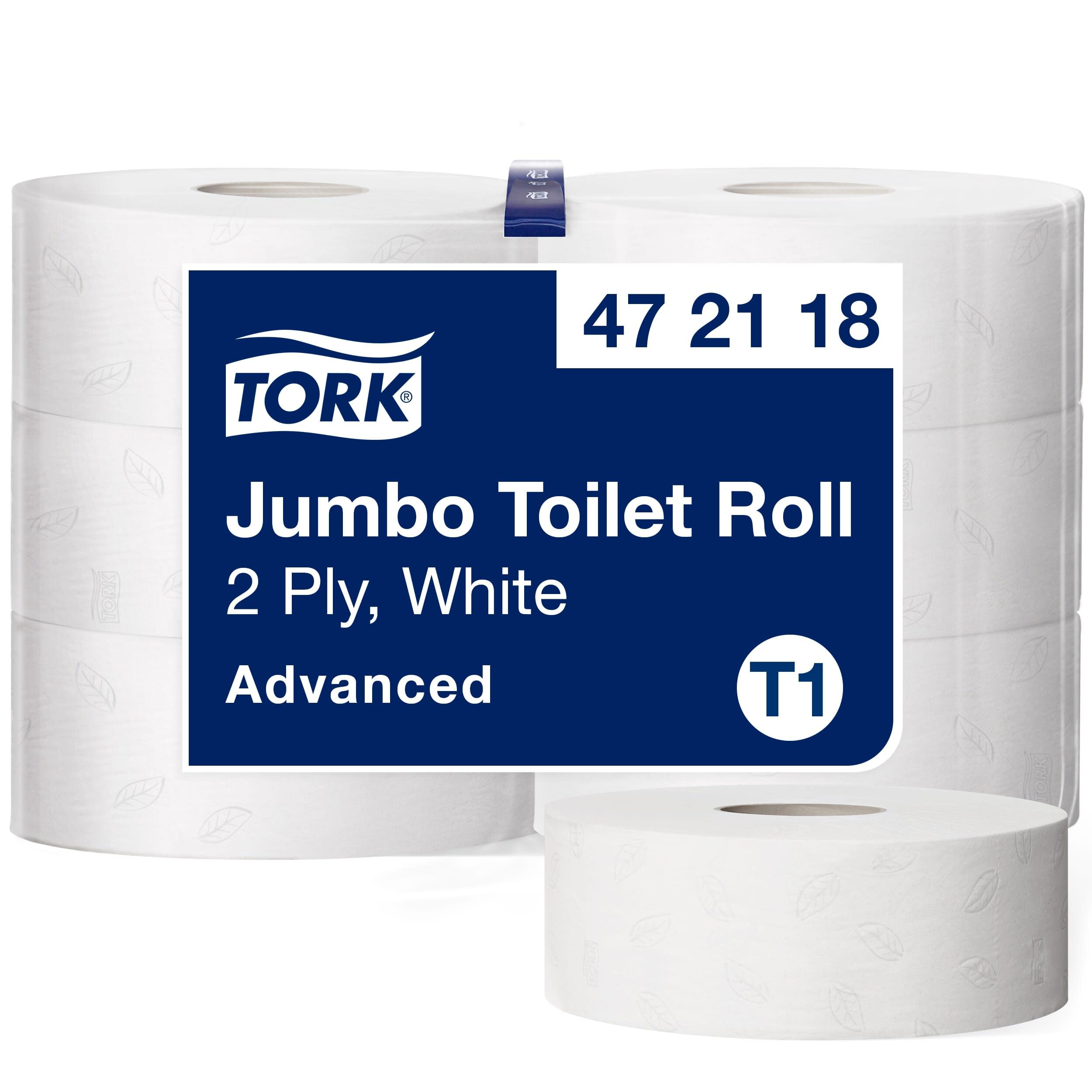 Tork Jumbo papier toaletowy biały T1, Advanced, 2-warstwowy, 6 × 380 m, 472118