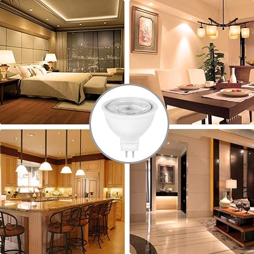Miniatura 5 de Bombillas LED MR16 G5.3, luz blanca cálida de 3000 K, no regulable, (6 paquetes) 5W, 110 V, 5 W, repuesto LED para bombillas halógenas de 50 W para