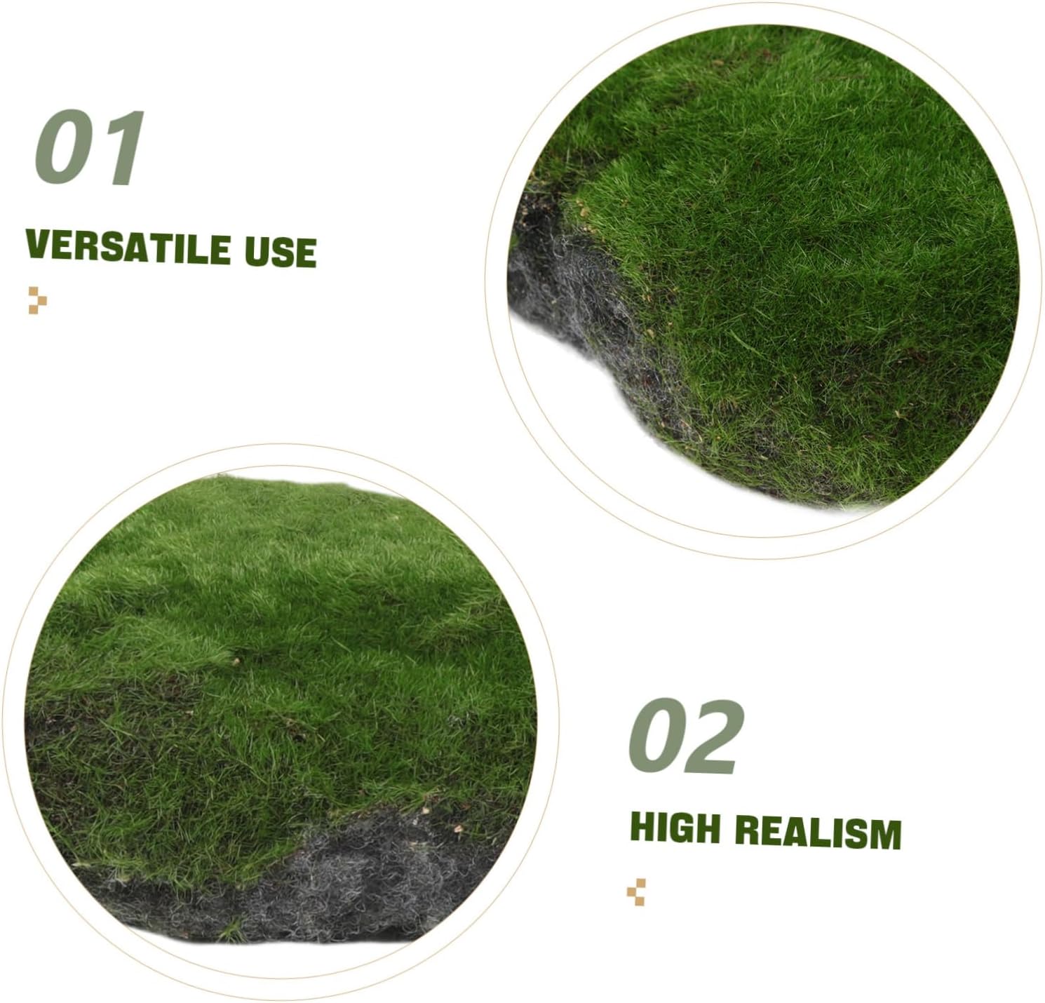 4pcs Artificial Moss Rocks Realistic Faux Covered Stones for Garden Decor Indoor Plant Decoration Floral Arrangements and Home Aesthetic
