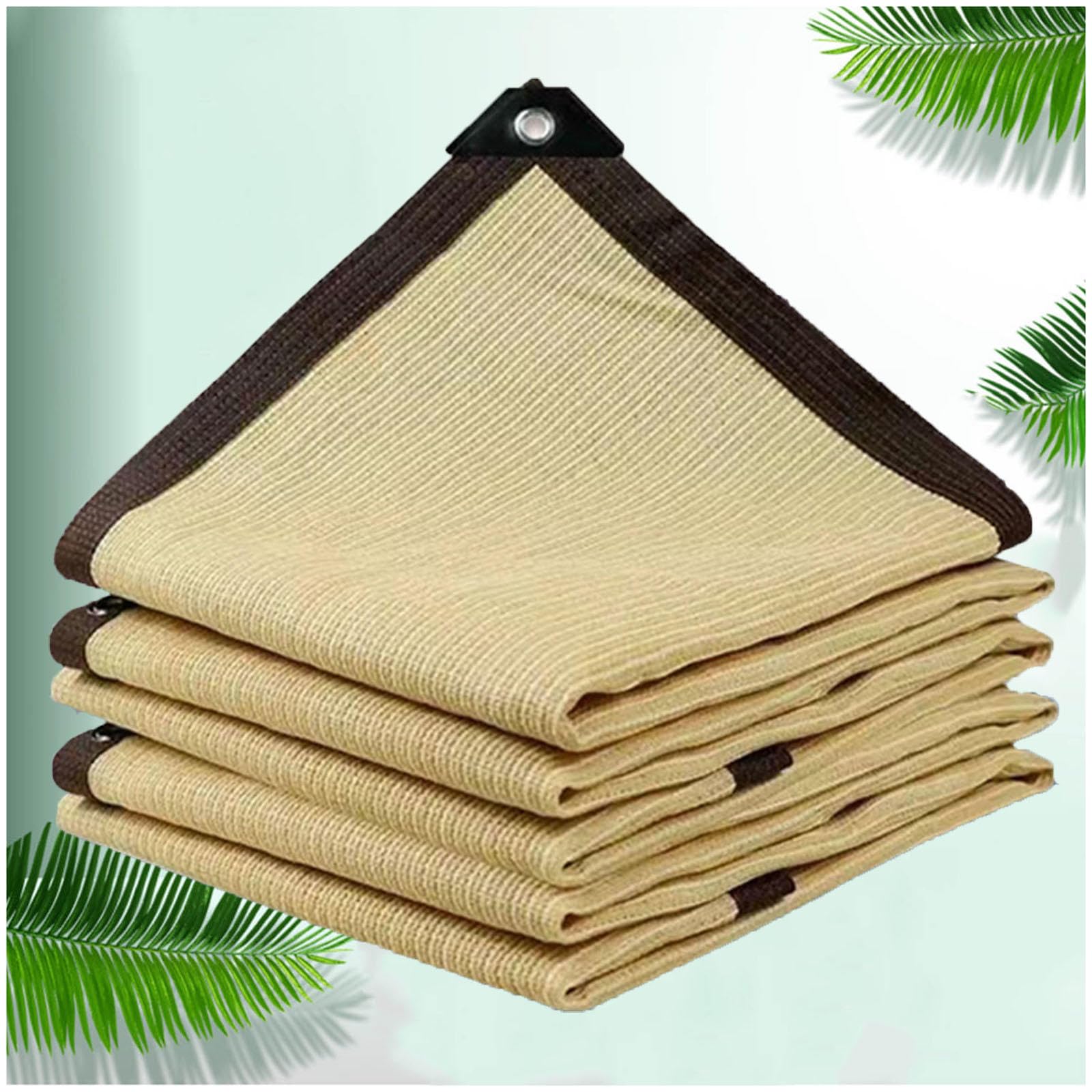 Shade Netting, 85% Shading Rate, Sunscreen Shade Cloth, Outdoor Patio/pergola Shade Sails, 2x2m 2x3m 2x4m 3x4m 3x5m 4x5m 4x6m 5x6m Garden Shade Net,Beige-3x7m/9.8 * 23ft
