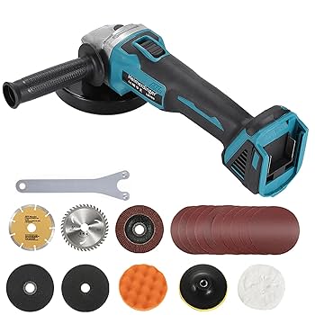 まや Brushless Angle Grinder Compatible with Makita 18V Battery,4