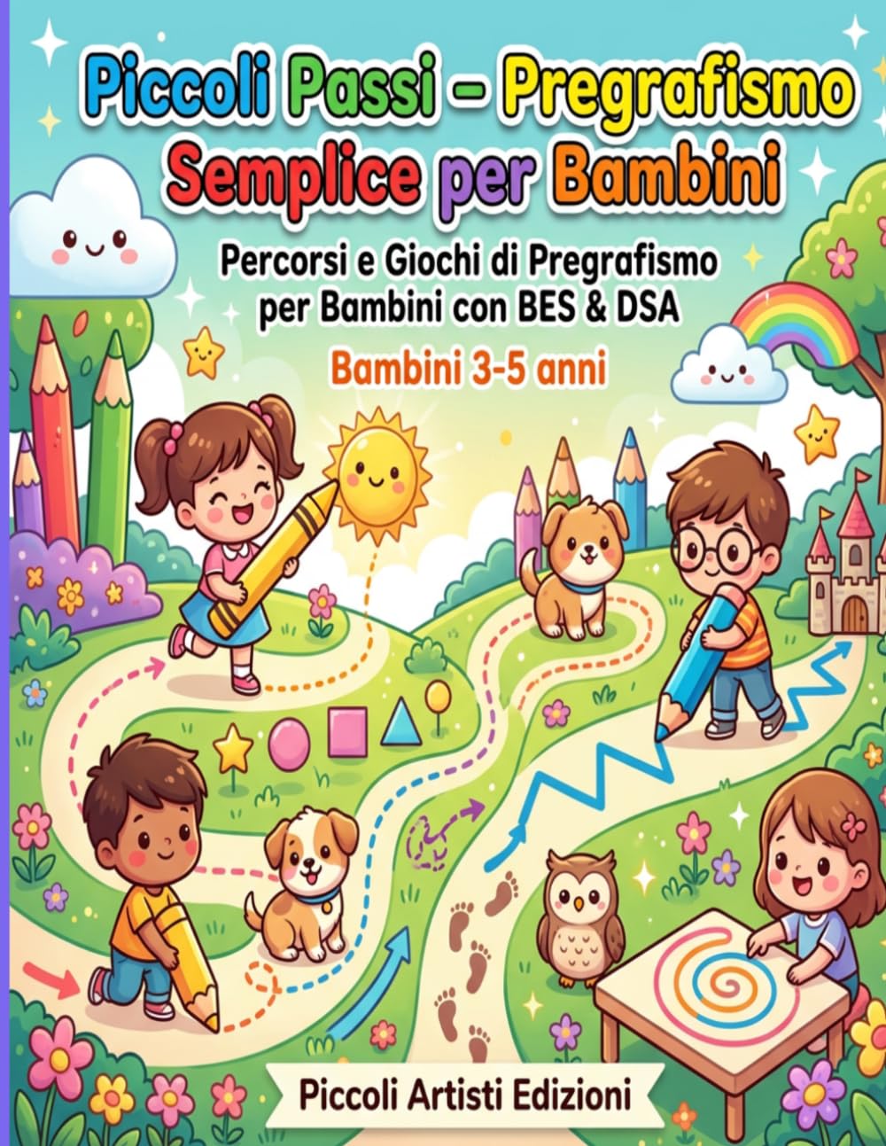 Piccoli Passi: Racconto e Pregrafismo per Bambini: Sviluppa le Abilità Motorie e Linguistiche dai 3 ai 5 Anni