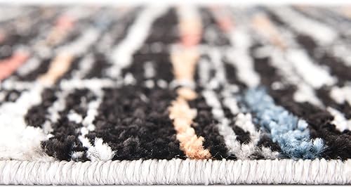 Miniatura 5 de Unique Loom Aramis Collection - Alfombra rectangular de 2 pies x 3 pies 1 pulgadas, color negro