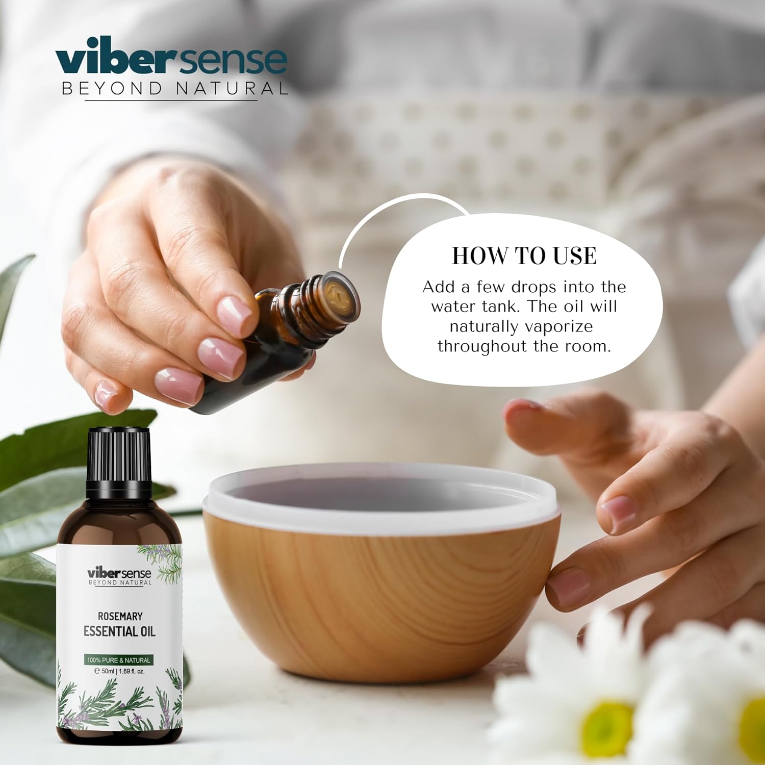 Rosemary Essential Oils for Hair Growth | 100% Pure & Natural Diffuser Oil for Hair, Skin, Aromatherapy & DIY Soap Making Scent | Premium Grade Paraben & Sulphate Free Essential Oil 1.69 FL. OZ. - Image 2