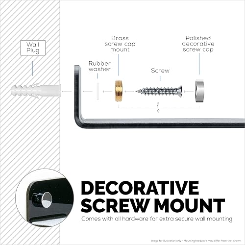 Miniatura 6 de BRAINWAVZ Paquete de 2 soportes flotantes para altavoces Bluetooth de 9 pulgadas, adhesivo y montaje en pared con tornillo, antideslizante, para