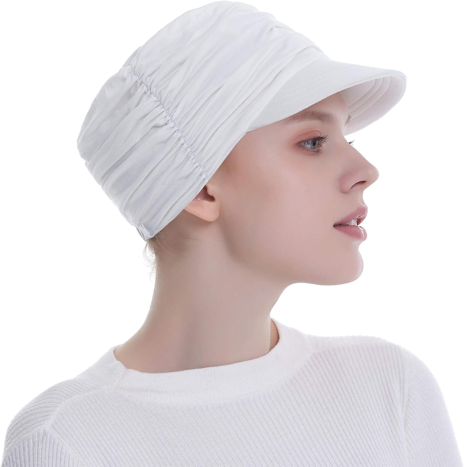 Bamboo Fashion Hat for Woman Daily Use with Brim Visor, Hats for Cancer Chemo Patients - Image 6