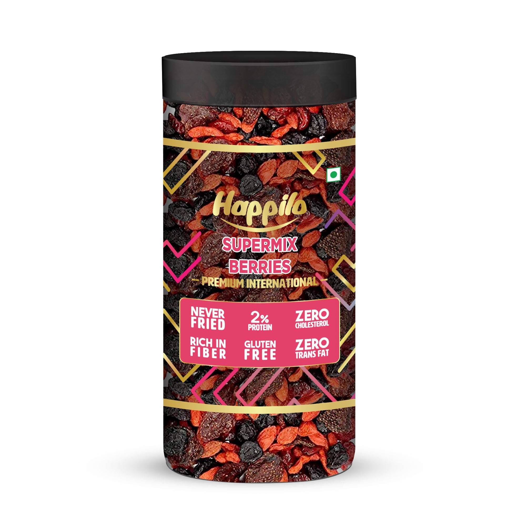 Happilo Premium Supermix Berries Jar 450g, Tasty & Healthy Berries, Rich in Antioxidant, Cranberries, Strawberries, Cherries, Black Raisins, Blueberries, Gojiberries (B0CR1HS4WR) Amazon Price History, Amazon Price Tracker