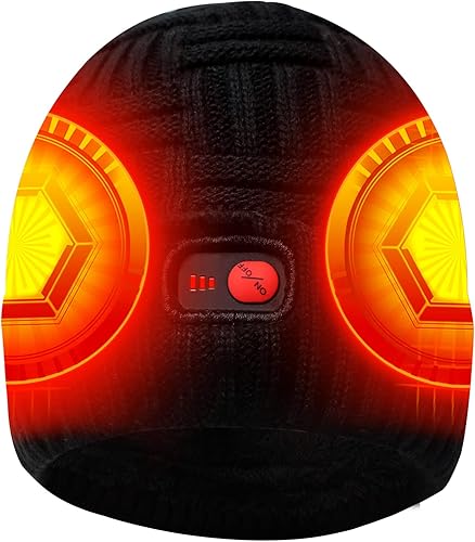 Autocastle Hombres Mujeres Recargable Eléctrico Caliente Calentado Sombrero De Invierno Batería Calor