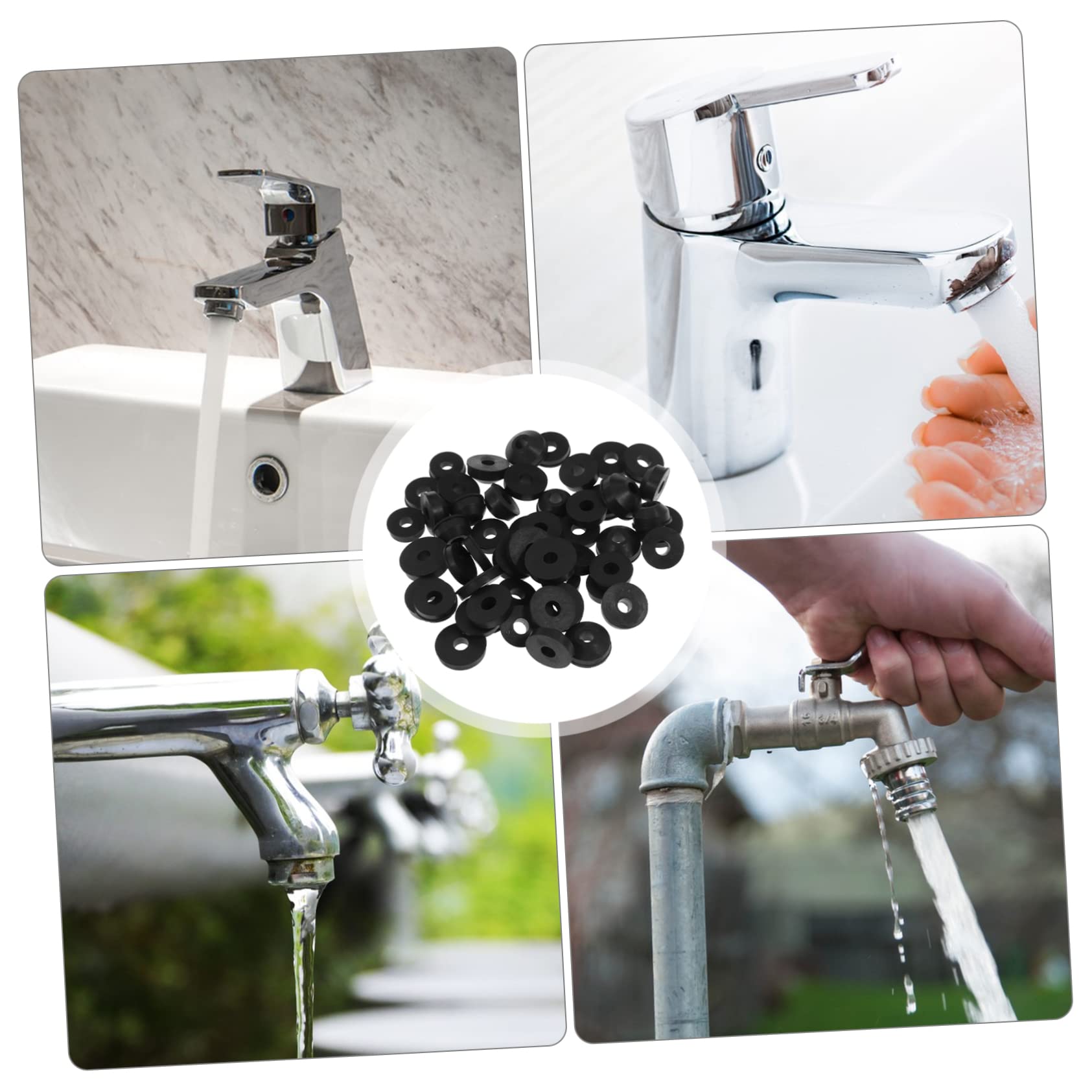 jojofuny 5sets Rondelle Per Rubinetto Gomma Kit Assortito Per Riparazione Rubinetti Facile Utilizzo Per Risolvere Perdite e