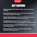 DIOS Table Tennis (T.T) Table| Tournament-Grade Ping Pong Table | Quick Assembly | Foldable with Playback Mode | Indoor & Professional Use (Black, 15MM) gallery image