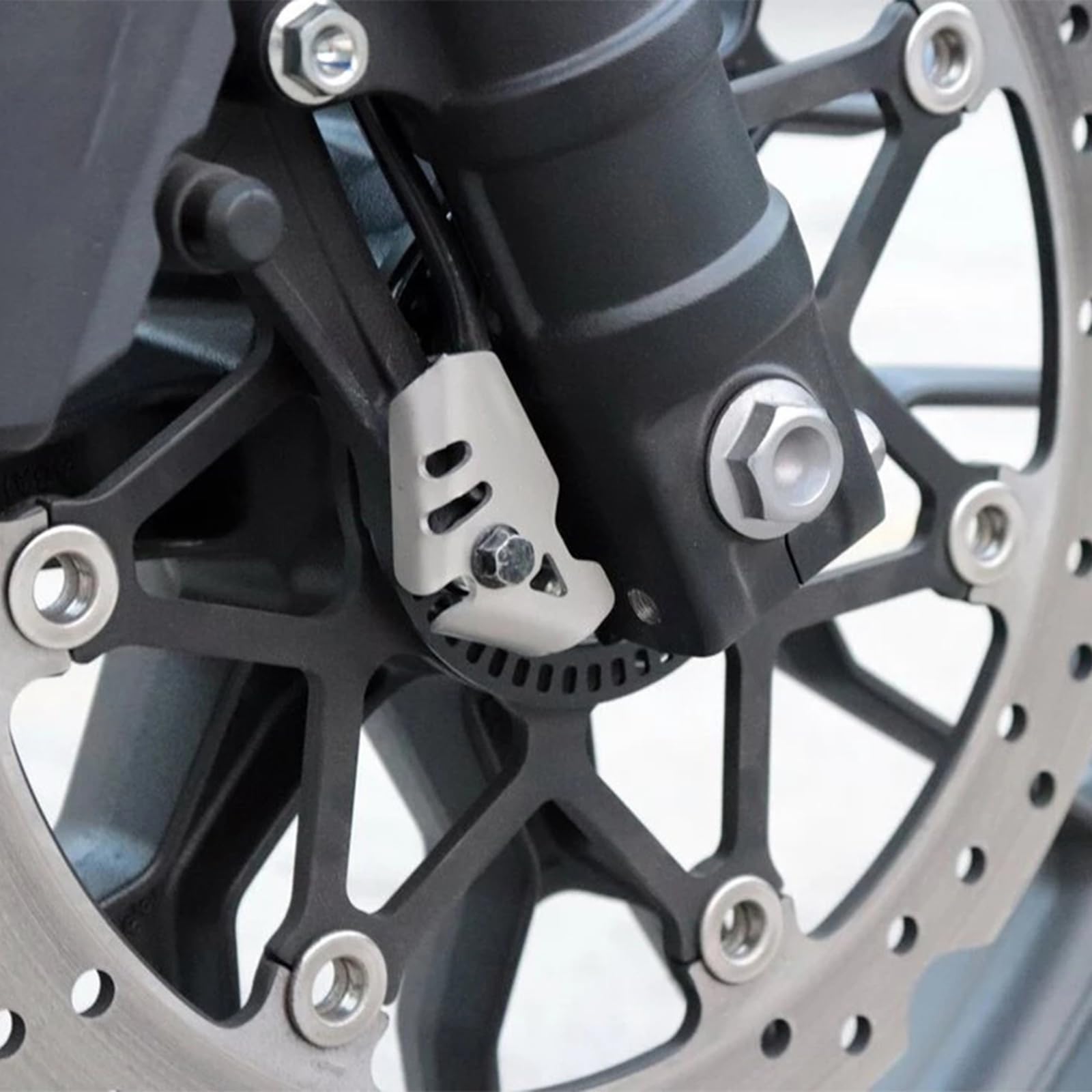 Couvercle de protection de capteur ABS avant et arrière pour Honda CB500X 2019 2020-2023 - Noir chromé