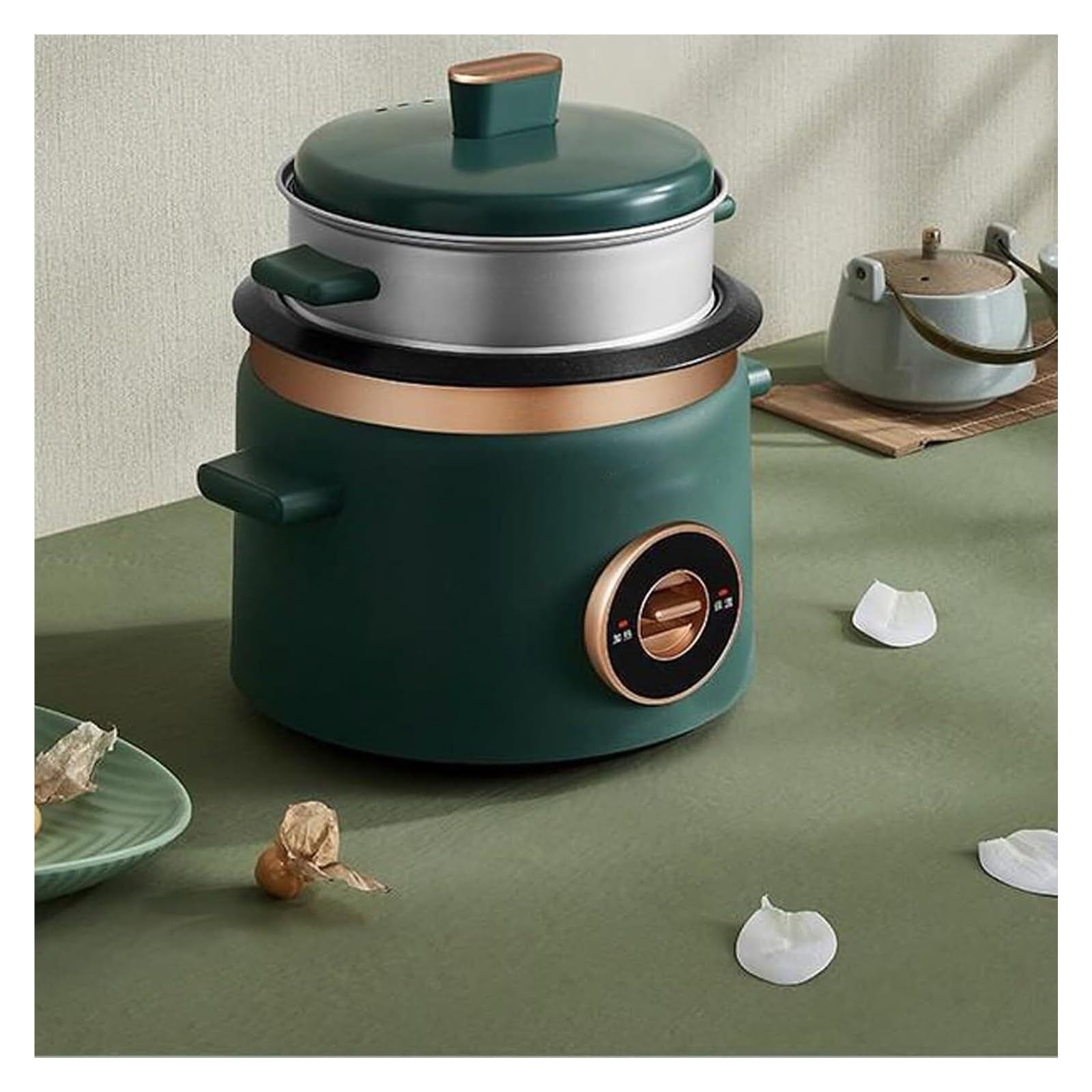 Kuchenka do ryżu, kuchenka do ryżu z koszem parowym, nieprzywierająca ceramiczna patelnia, funkcja multicookera
