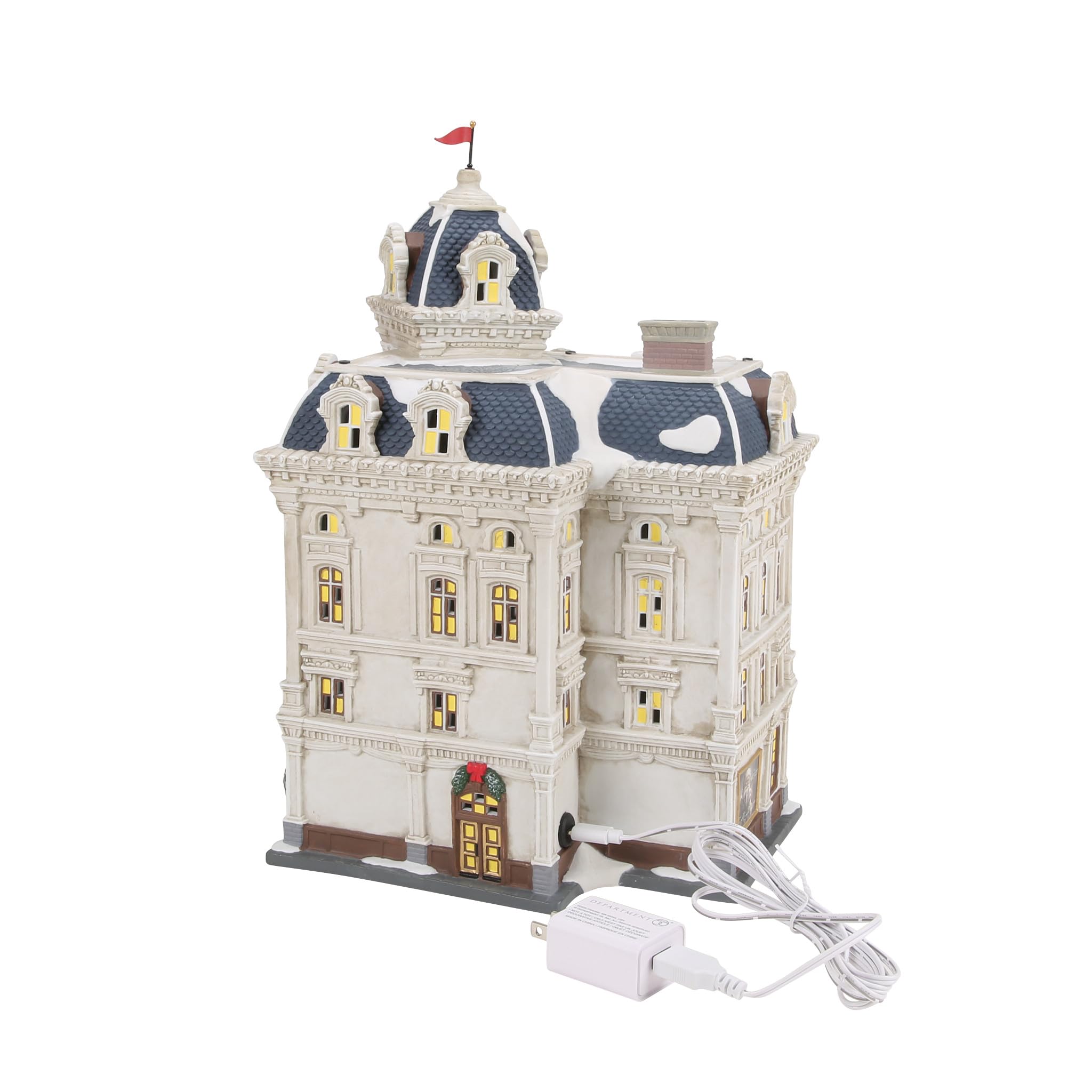 Department 56 Christmas in The City Village The Wescot Bâtiment Lumineux Multicolore 32,5 cm