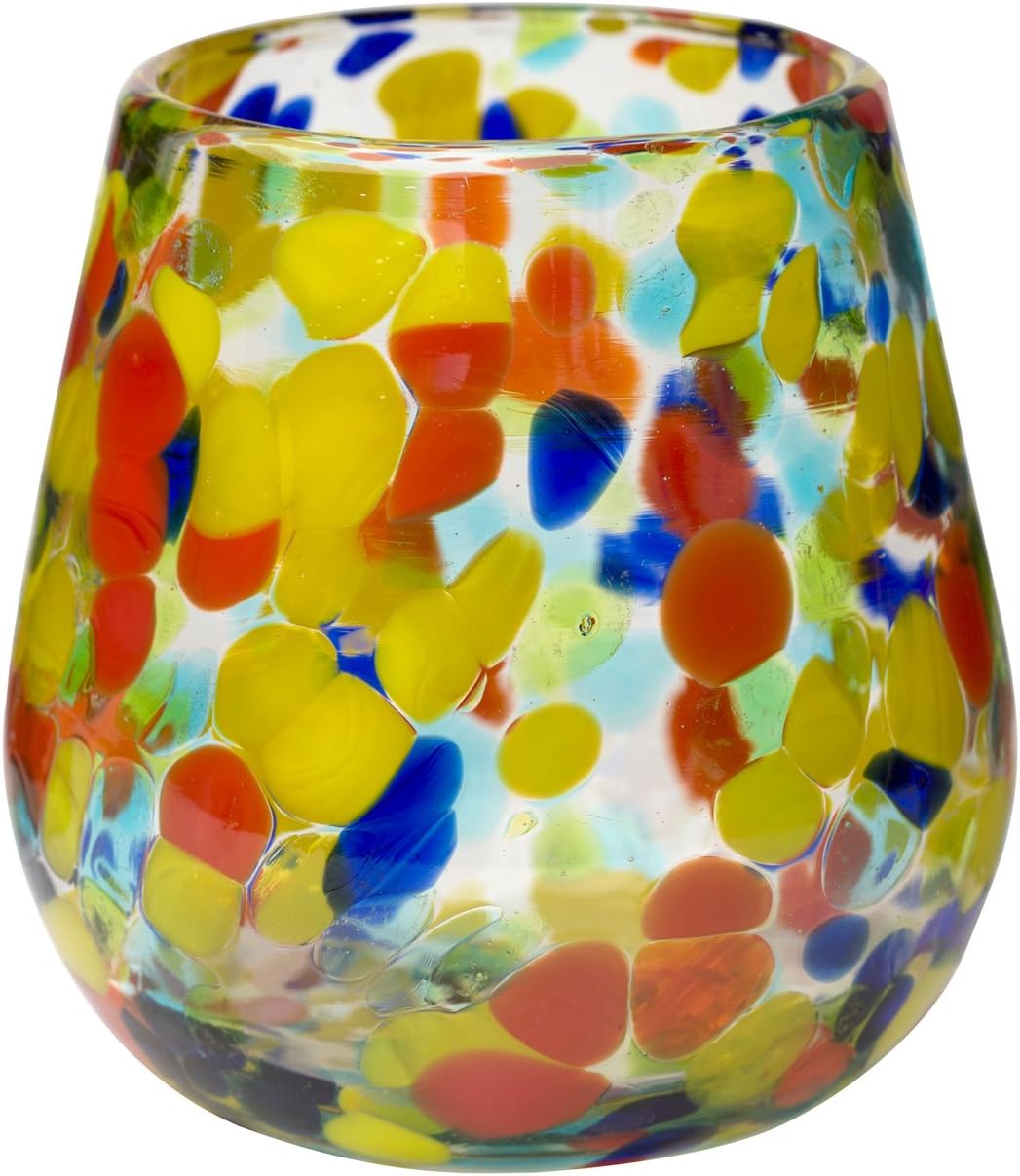 Amici Home Carnaval Collection Stemless Wine Glasses
