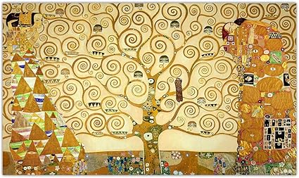 有名な絵画グスタフクリムトによる生命の木キャンバスのポスターとプリントの油絵リビングルームの壁アート写真50x80cmフレームなし 9s2fqnlh5i 塗装 壁装 Saddam Com Br