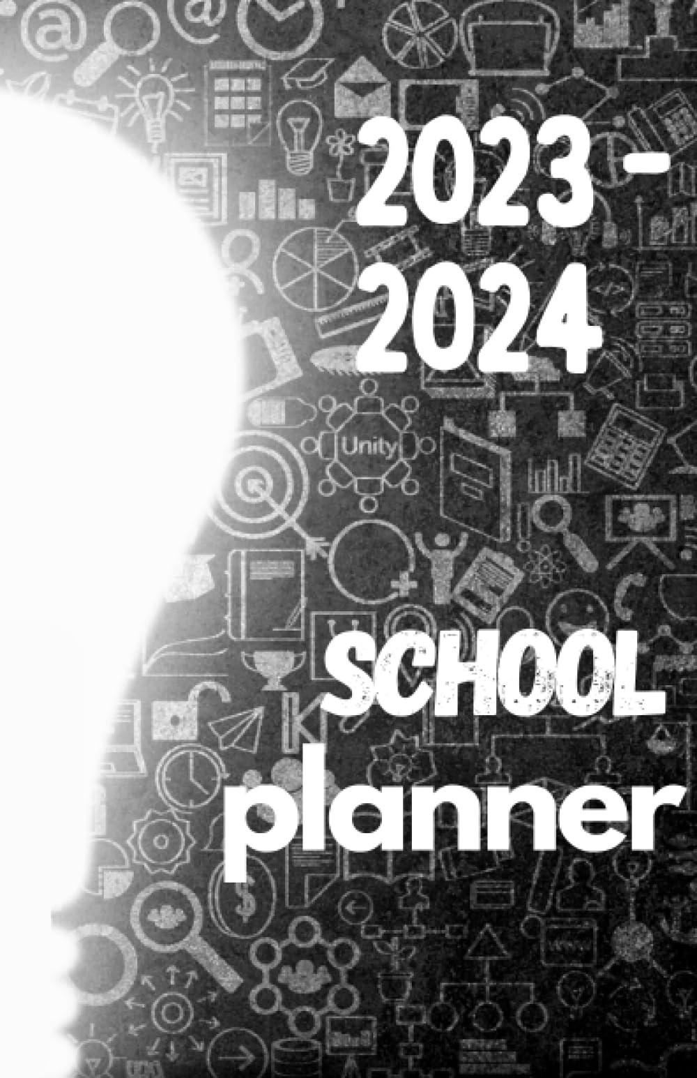 2023-2024 School Planner Black & White 5.5 x 8.5" Planner, Organizer for College-Bound Students 420 pages: Gift for students, gifts for students, college prep, class and homework organizer.