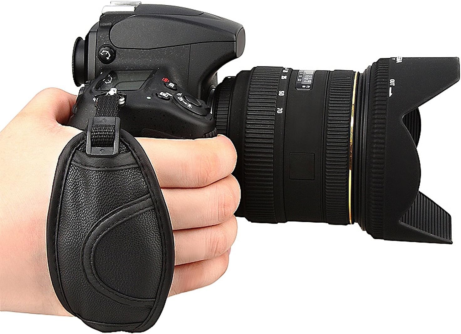 GTMax Black Digital Camera SLR Hand Strap Hand Grip Holder for Canon EOS 1100D/Rebel T3, EOS 600D/Rebel T3i, EOS 60D, EOS 550D/Rebel T2i, EOS 1D Mark IV, EOS 7D, EOS 500D/Rebel T1i, EOS 1Ds Mark III, EOS 1D Mark III, EOS 5D Mark II, EOS 50D, EOS 40D, EOS 450D/Rebel XSi, EOS 400D/Digital Rebel XTi, EOS 1000D/Rebel XS