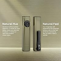 Vista 6 de OLIGHT Arkfeld Ultra 1400 Lumens EDC Flat Flashlight, Rechargeable Compact Pocket Flash Light Combines White LED, UV and Green Beam, Triple Sources