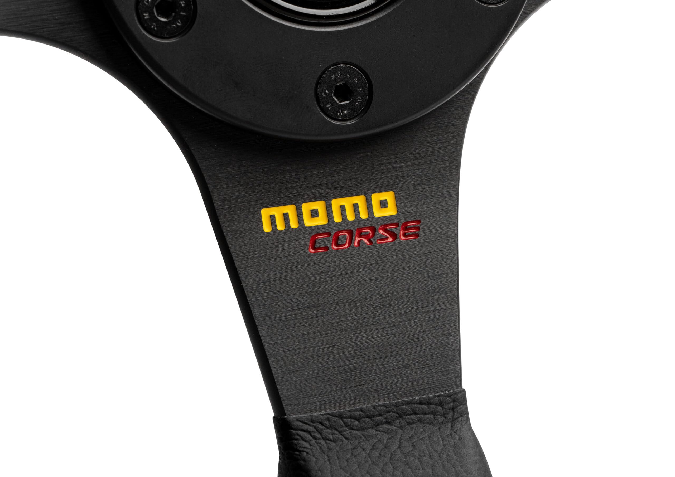 Amazon | MOMOレザーステアリングホイール、ブラック、コルス2.0、直径